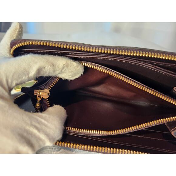 Louis Vuitton Vernis Zippy Wallet Amarante Burgundy With Box, Dustbag LV Patent - Picture 12 of 16